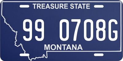 MT license plate 990708G