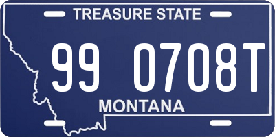 MT license plate 990708T