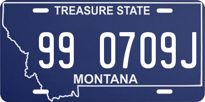 MT license plate 990709J