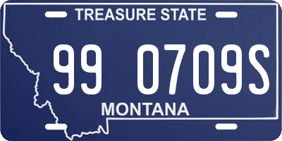 MT license plate 990709S