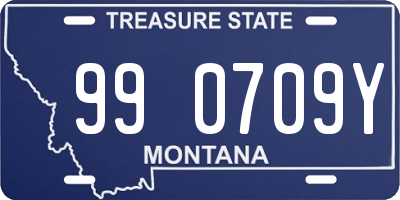 MT license plate 990709Y