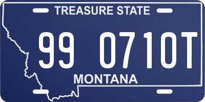 MT license plate 990710T