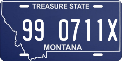 MT license plate 990711X