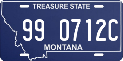 MT license plate 990712C