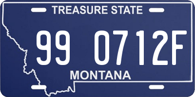 MT license plate 990712F