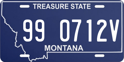 MT license plate 990712V