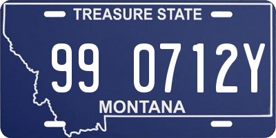 MT license plate 990712Y