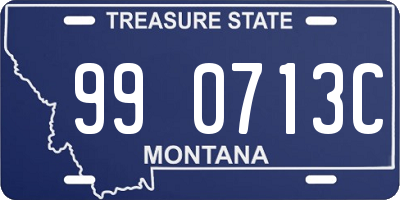 MT license plate 990713C