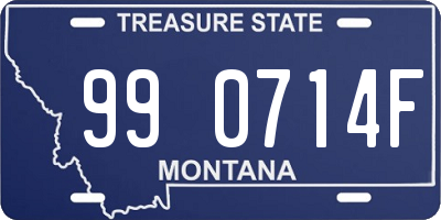 MT license plate 990714F