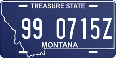 MT license plate 990715Z