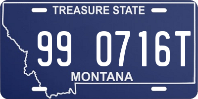 MT license plate 990716T