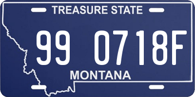 MT license plate 990718F