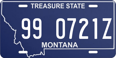 MT license plate 990721Z