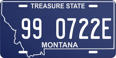 MT license plate 990722E