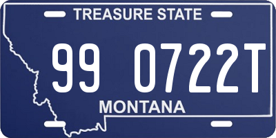 MT license plate 990722T