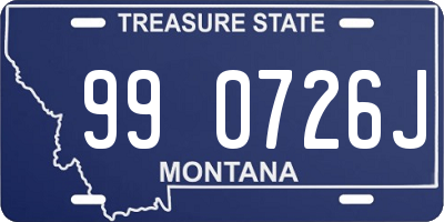 MT license plate 990726J