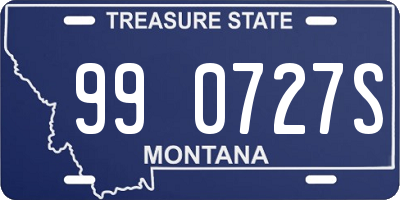 MT license plate 990727S