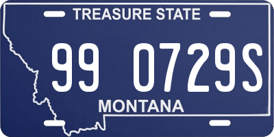 MT license plate 990729S