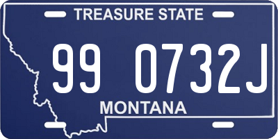 MT license plate 990732J