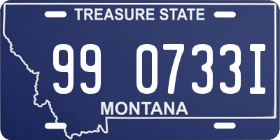 MT license plate 990733I