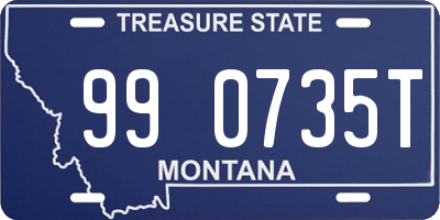 MT license plate 990735T