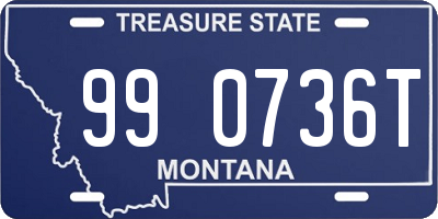 MT license plate 990736T