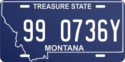 MT license plate 990736Y