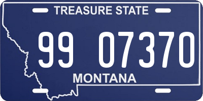 MT license plate 990737O