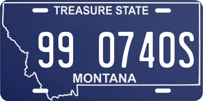 MT license plate 990740S