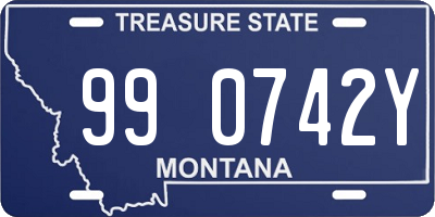 MT license plate 990742Y