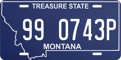 MT license plate 990743P