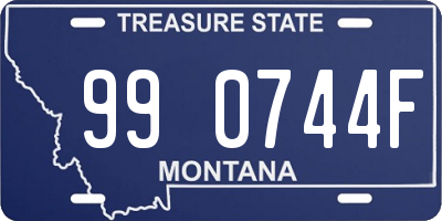 MT license plate 990744F