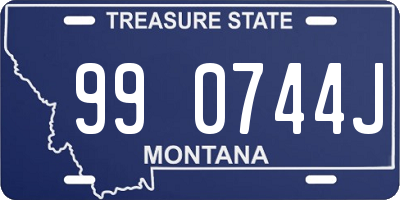 MT license plate 990744J