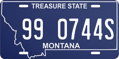 MT license plate 990744S