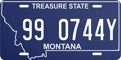 MT license plate 990744Y