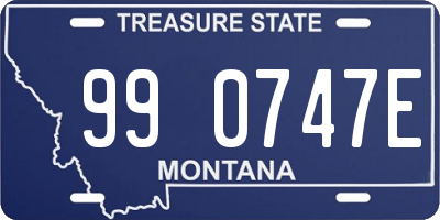 MT license plate 990747E