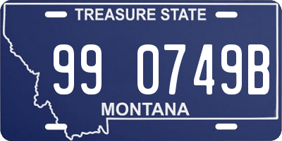 MT license plate 990749B