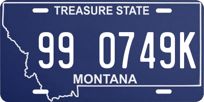 MT license plate 990749K