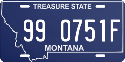 MT license plate 990751F