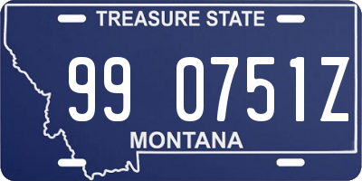 MT license plate 990751Z