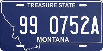 MT license plate 990752A