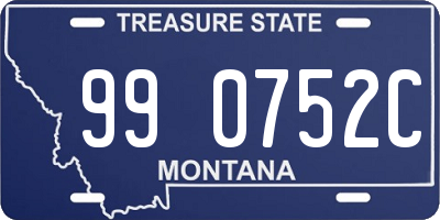 MT license plate 990752C