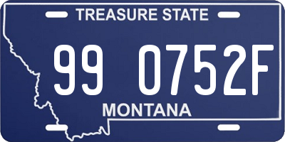 MT license plate 990752F