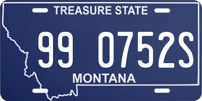 MT license plate 990752S