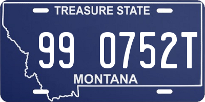 MT license plate 990752T