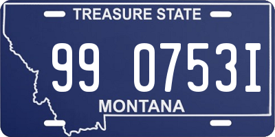 MT license plate 990753I