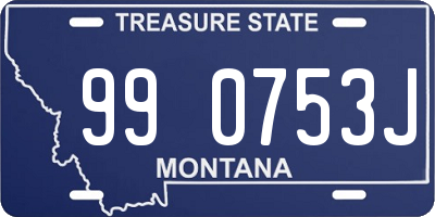 MT license plate 990753J