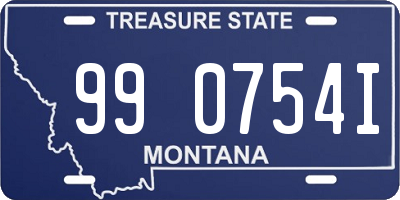 MT license plate 990754I