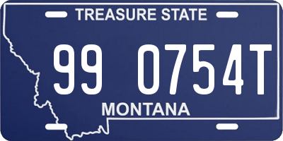 MT license plate 990754T