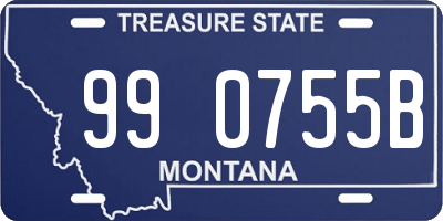 MT license plate 990755B